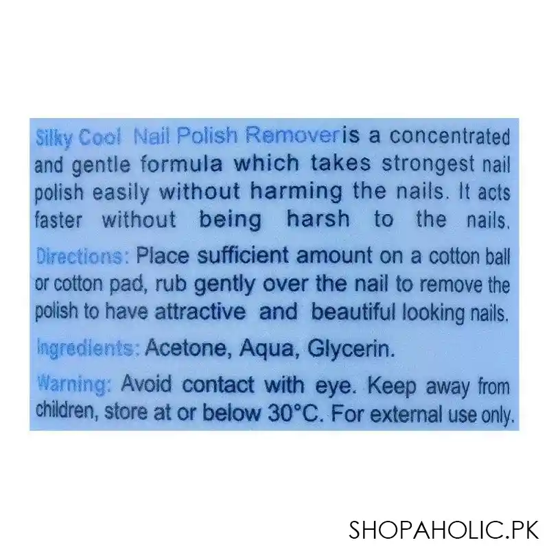 silky cool extra safe & easy nail polish remover, 120ml image3