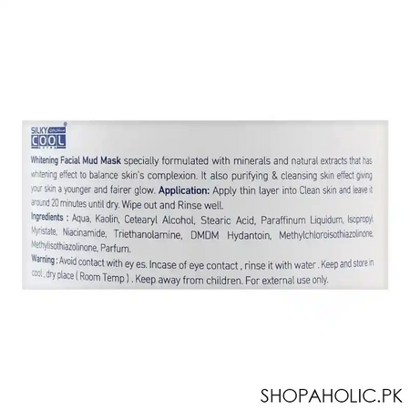 silky cool extra whitening facial mud mask, all skin types, 350ml image3