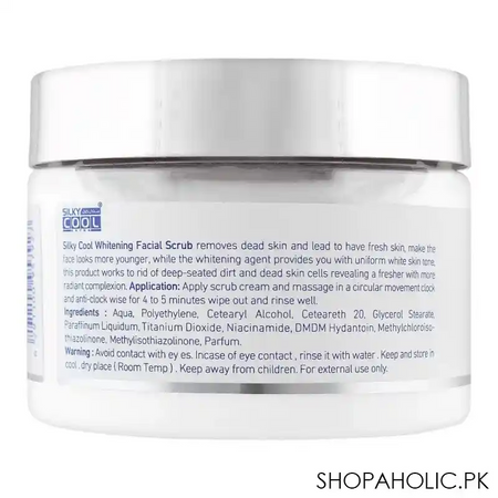 silky cool extra whitening facial scrub, all skin types, 350ml image2