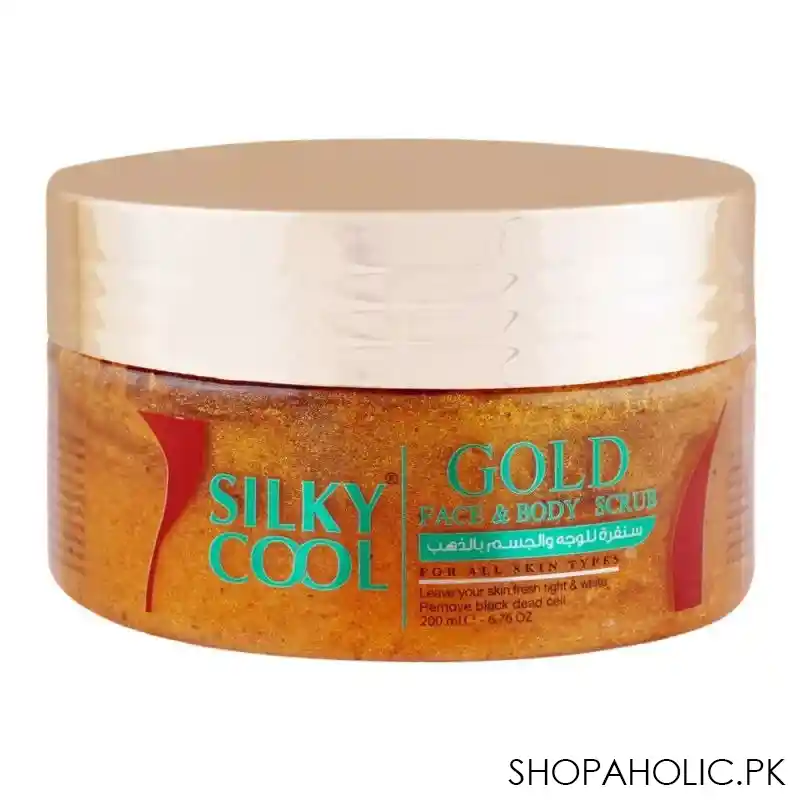 silky cool gold face & body scrub, for all skin types, 200ml main image