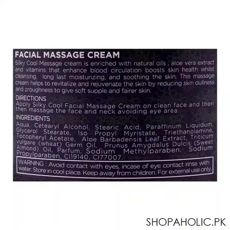 silky cool gold facial massage cream, all skin types, 350ml image3