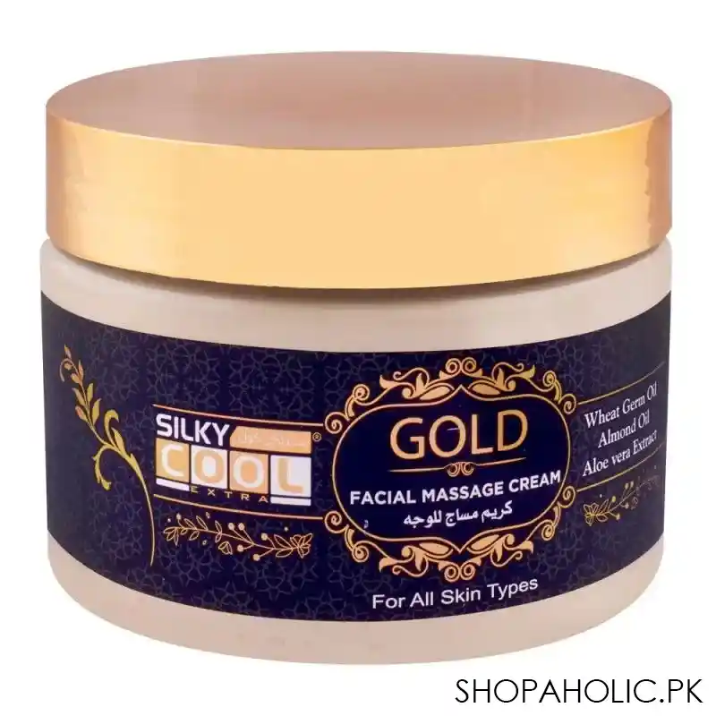 silky cool gold facial massage cream, all skin types, 350ml main image