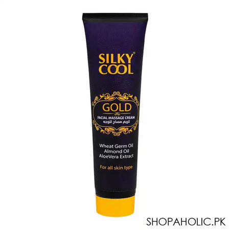 Silky Cool Gold Facial Massage Cream, For All Skin Types, 140ml - Main Image