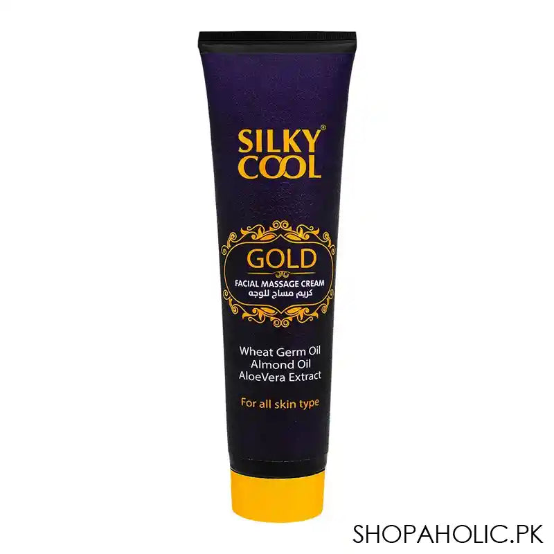 Silky Cool Gold Facial Massage Cream, For All Skin Types, 140ml - Main Image
