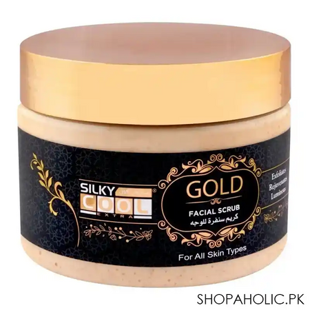 silky cool gold facial scrub, all skin types, 350ml main image