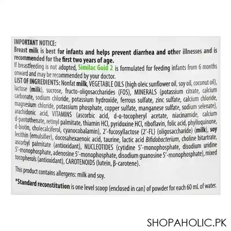 Similac Gold Stage-2 HMO Follow-On Formula Milk, For 6 TO 12 Months Babies, 400g - Image 4