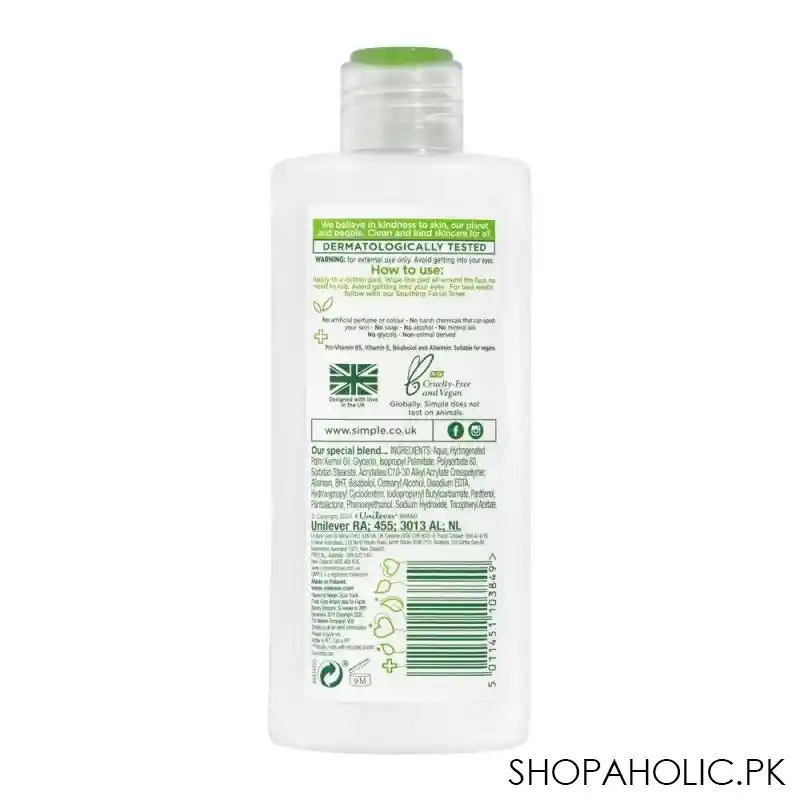 simple kind to skin purifying cleansing lotion, 200ml image2