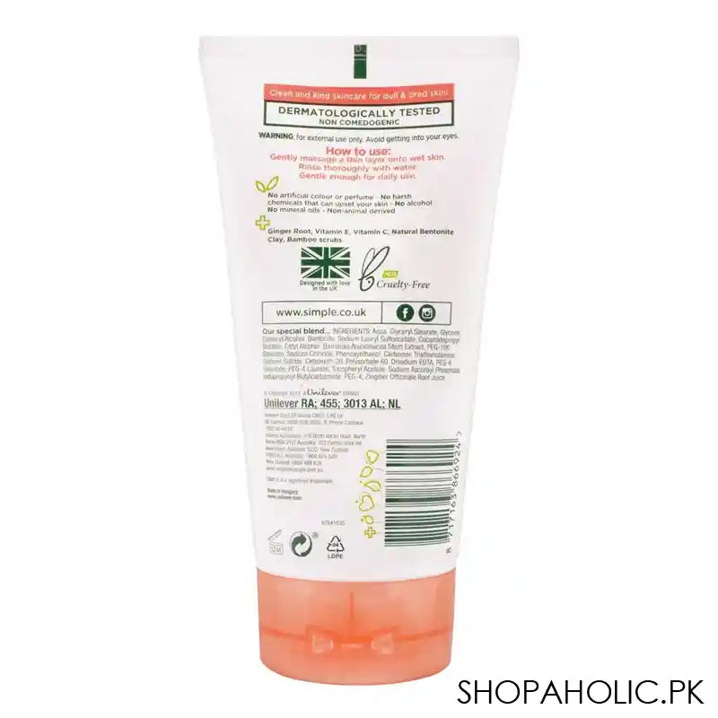 Simple Protect 'N' Glow Express Glow Clay Polish, For Dull & Tired Skin, 150ml - Image 3