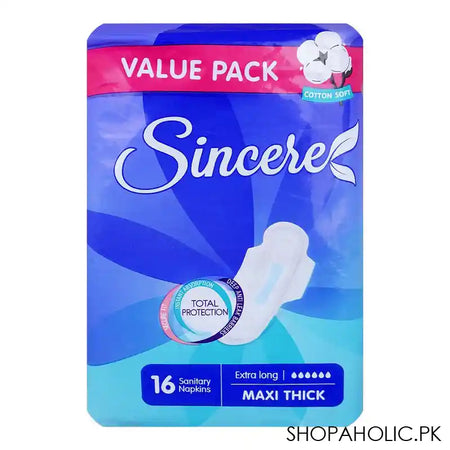 Sincere Maxi Thick Extra Long Sanitary Napkins Value Pack, 16-Pack - Image 4
