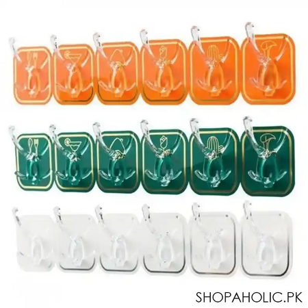 six hook sticky hanger main image