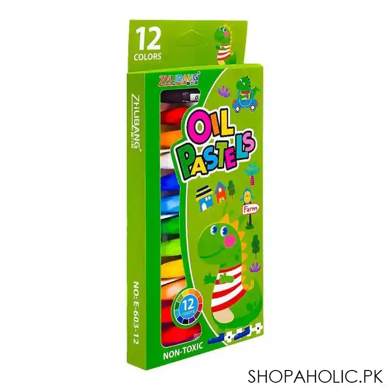 sj oil pastels, green, non toxic, e603 12 main image
