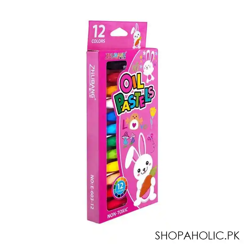 sj oil pastels, pink, non toxic, e603 12 main image