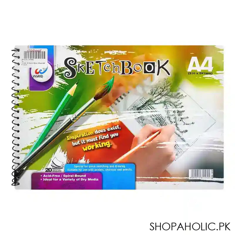 Sketch Book, A4 Size (210mmx297mm), 20-Sheets, 377-6102 - Main Image