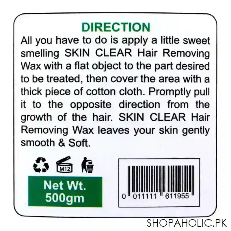 skin clear hair removing wax, lemon, 500g image3