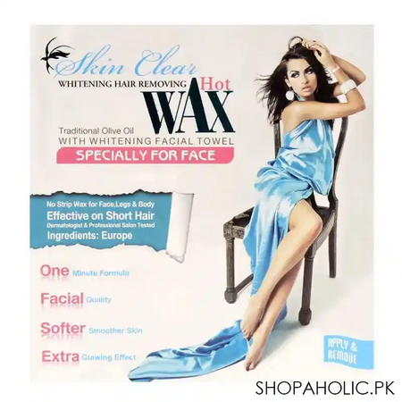 skin clear whitening hair removing specially for face hot wax 160gm main image