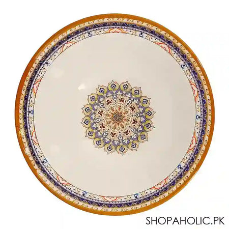 Sky Melamine Bowl, Golden, 8 Inches, Elegant Design, Durable Tableware - Image 2