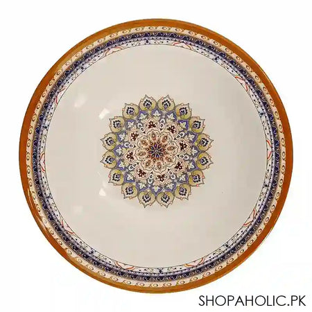 Sky Melamine Bowl, Golden, 9 Inches, Elegant Design, Durable Tableware - Image 2