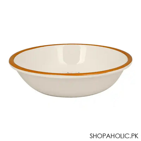 Sky Melamine Custard Bowl, Golden, Elegant Design, Dessert Dish - Main Image