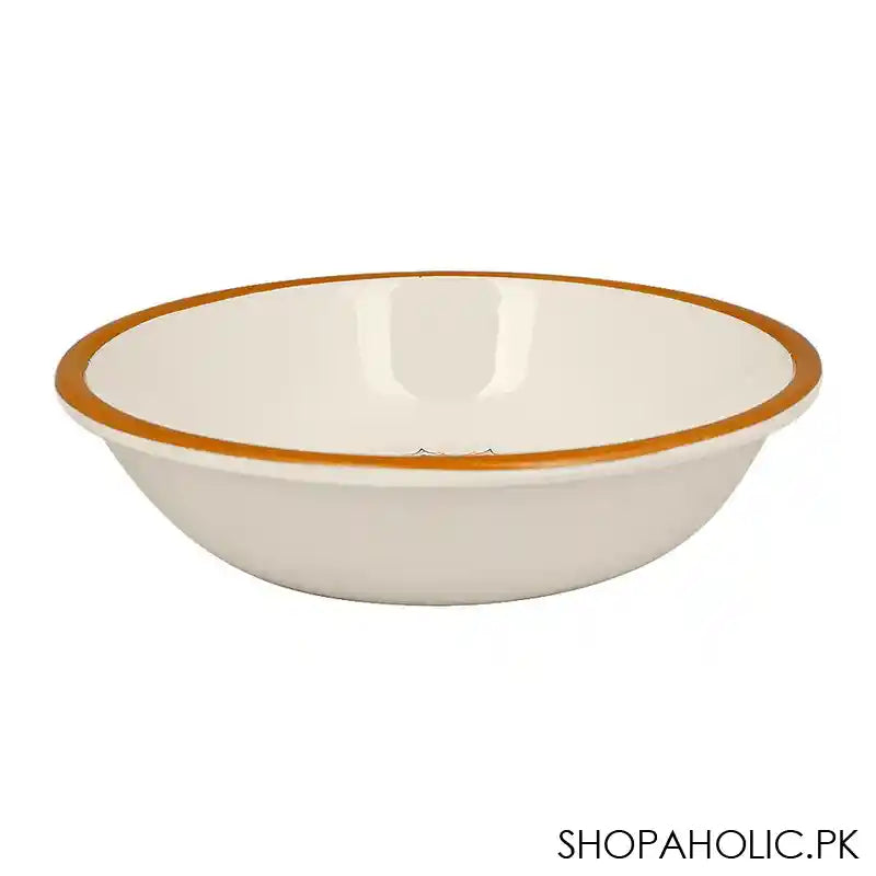 Sky Melamine Custard Bowl, Golden, Elegant Design, Dessert Dish - Main Image