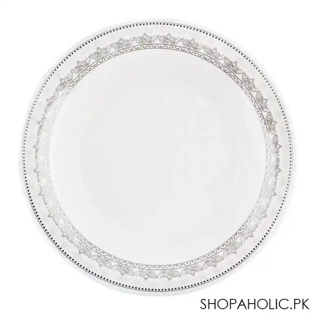 sky melamine deep plate, grey, quarter image2