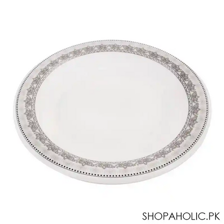 sky melamine deep plate, grey, quarter main image