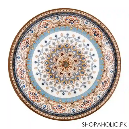 sky melamine flat plate, golden, 10 inches main image