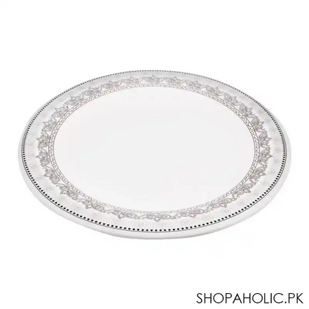 sky melamine flat plate, grey 10 inches main image