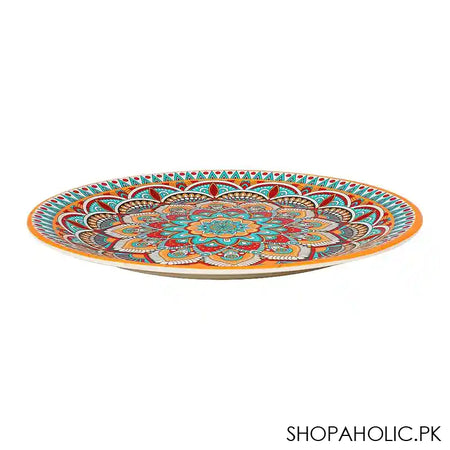 Sky Melamine Flat Plate, QTR, Ajrak Print, Cultural Design, Durable Tableware - Image 2