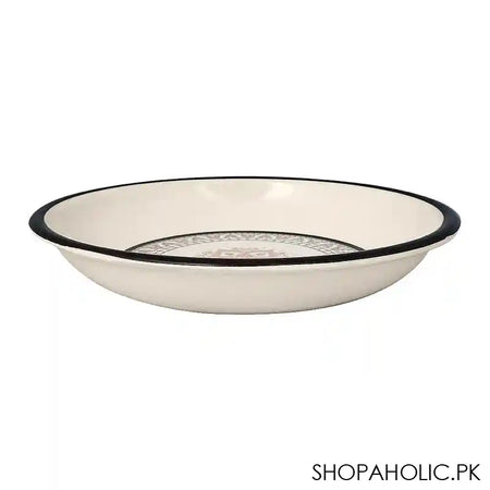 Sky Melamine Nihari Plate, Black, 8 Inches, Classic Design, Durable Tableware - Image 2