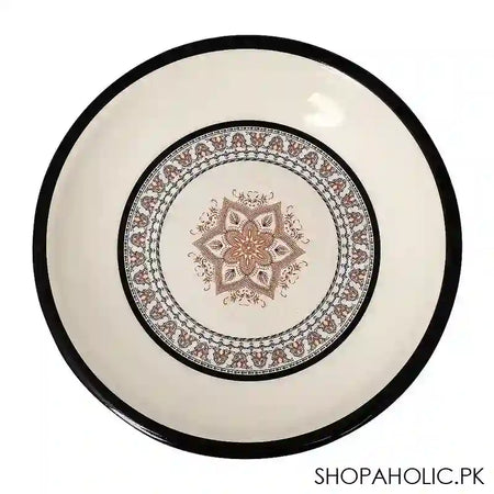 Sky Melamine Nihari Plate, Black, 8 Inches, Classic Design, Durable Tableware - Main Image