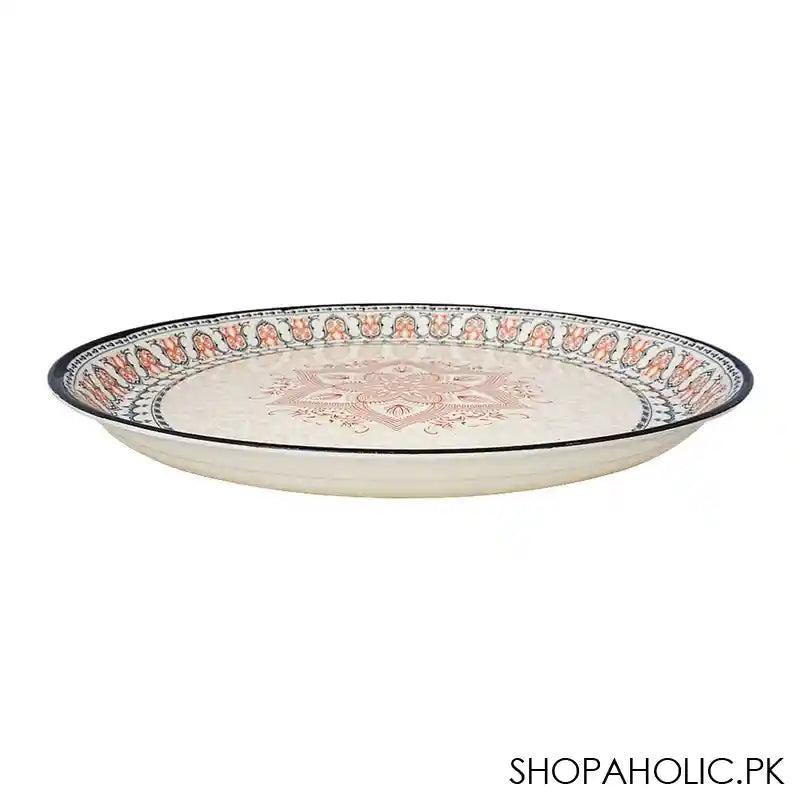 Sky Melamine Thal, Medium, Black, 15 Inches, Classic Serving Plate, Durable Design - Image 2