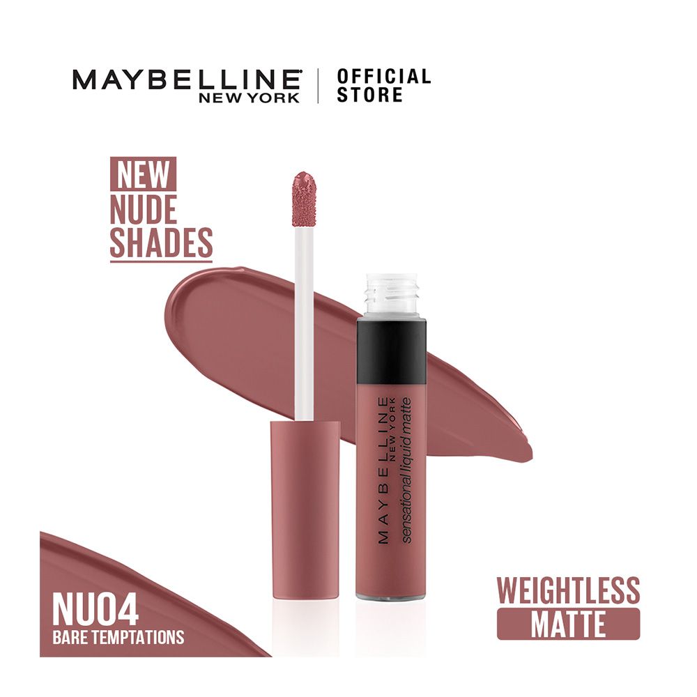 Maybelline New York Color Sensational Liquid Matte, NU04, Bare Temptations - Main Image