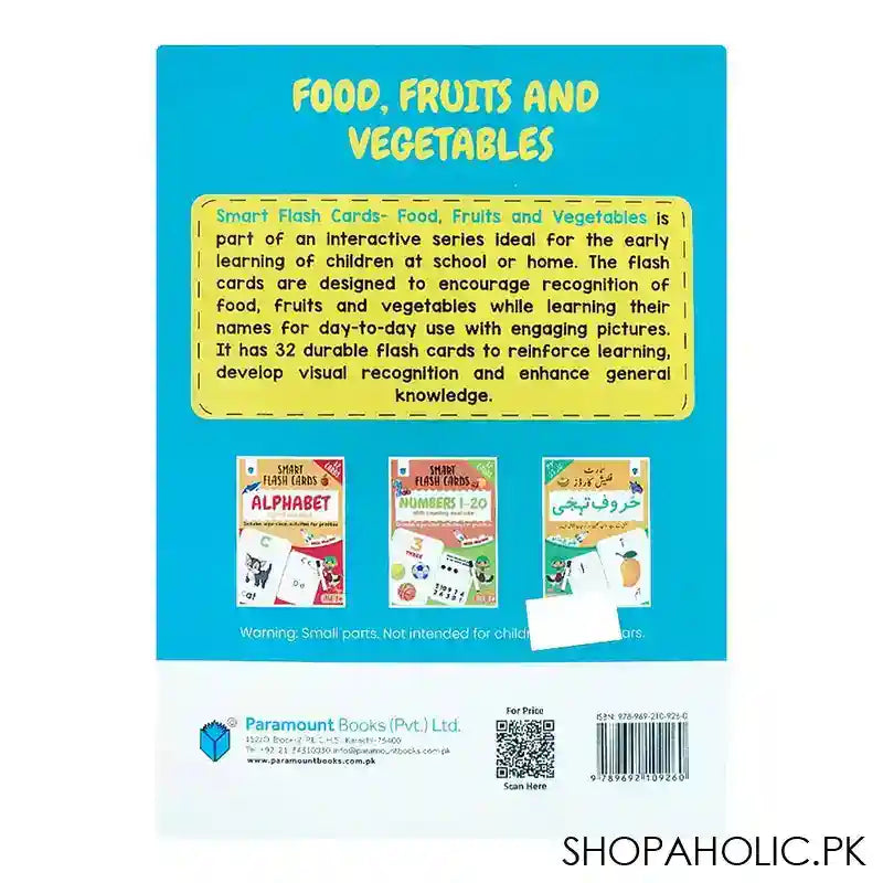 Smart Flash Card Food, Fruits & Vegetables Book, For 3+ Years - Image 2