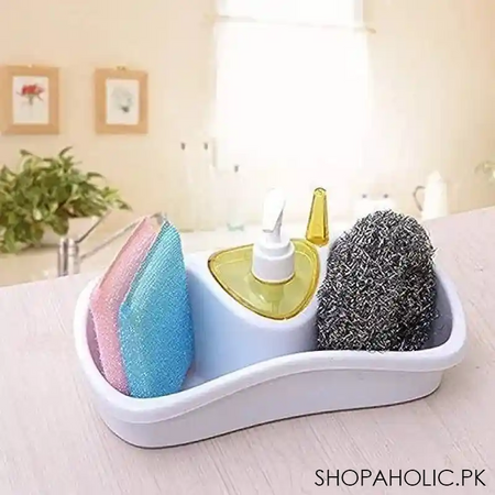 snip soap dispenser with sponge holder main image