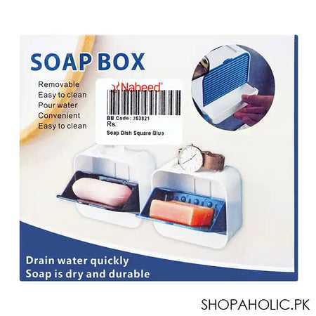 Blue Soap Box Dish Square - Image 2