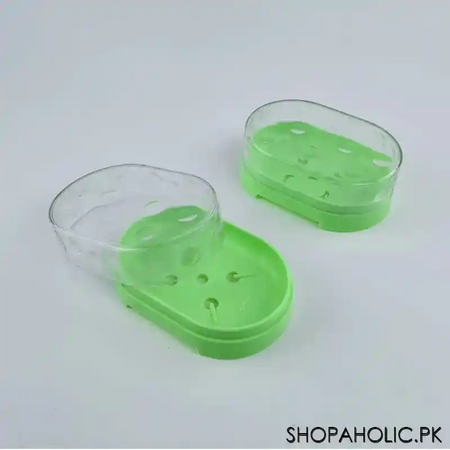 soap case oval crystal clear color (1 piece) image2