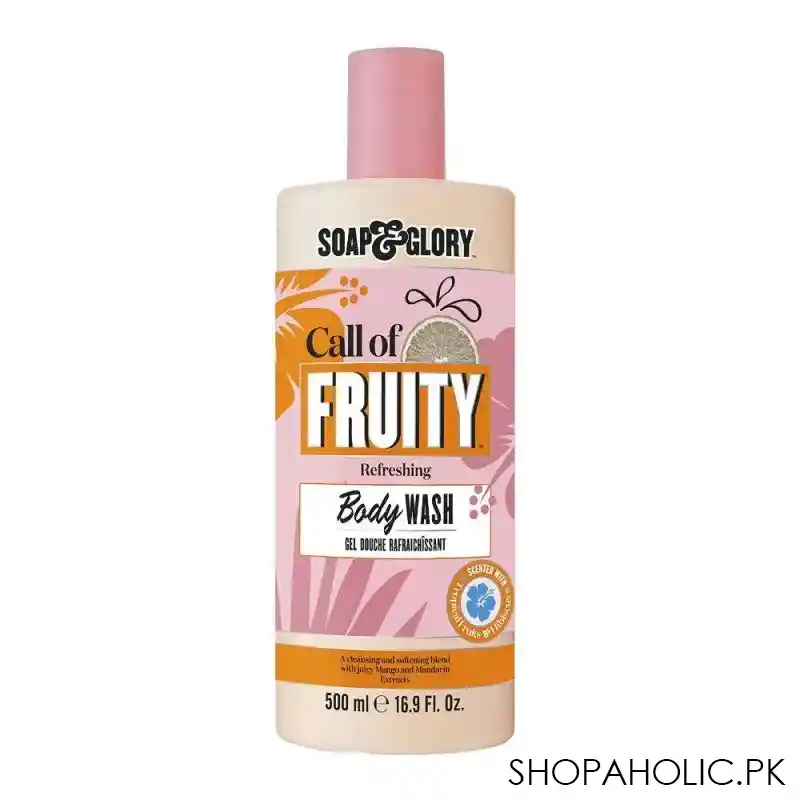 soap & glory call of fruity refreshing body wash, 500ml main image
