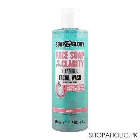 soap & glory face soap & clarity vitamin c facial wash, all skin types, 350ml main image