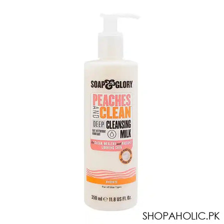 Soap & Glory Peaches & Clean Deep Cleansing Milk, For All Skin Types, 350ml - Main Image