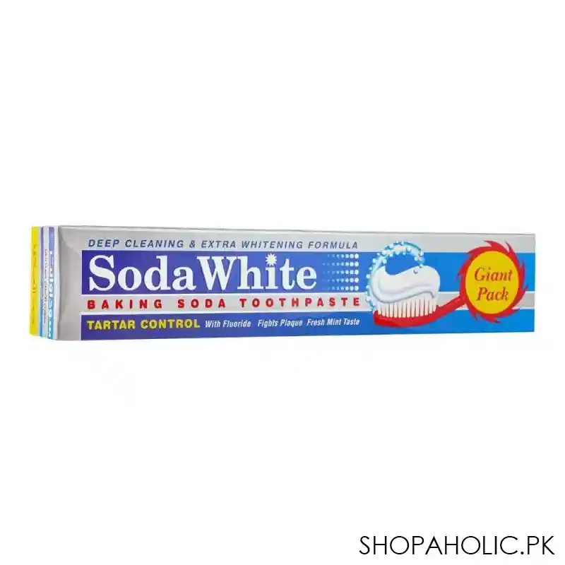 soda white baking soda tartar control toothpaste giant pack, 135g image2