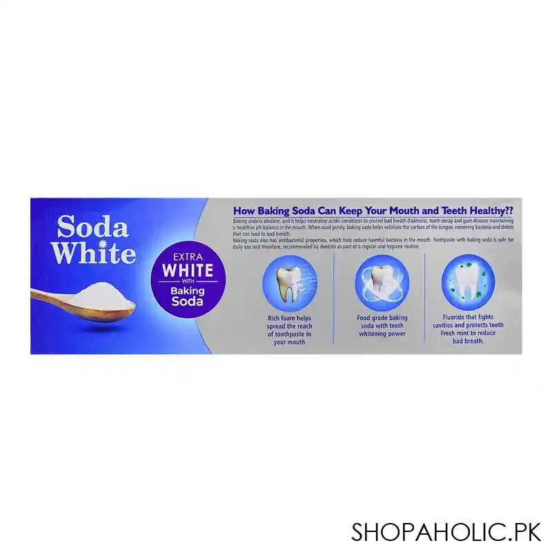 Soda White Baking Soda Toothpaste + Free Toothbrush, 135g - Image 4