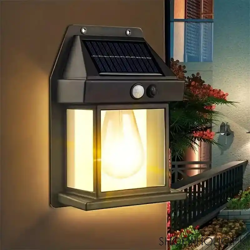 solar outdoor wall light with motion sensor main image