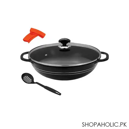 sonex deluxe die cast karahi, with class lid, 32cm, 53029 main image