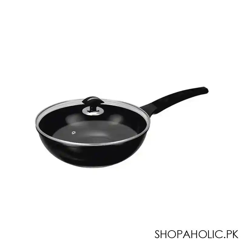 Sonex Deluxe Die Cast Wok, With Glass Lid, 30cm, 53010 - Main Image