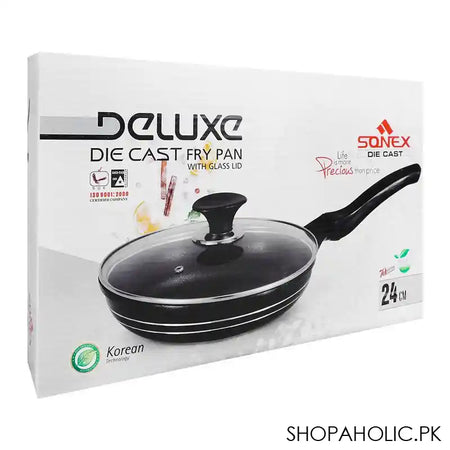 Sonex Deluxe Fry Pan With Glass LID, 26 cm, 53116 - Image 2