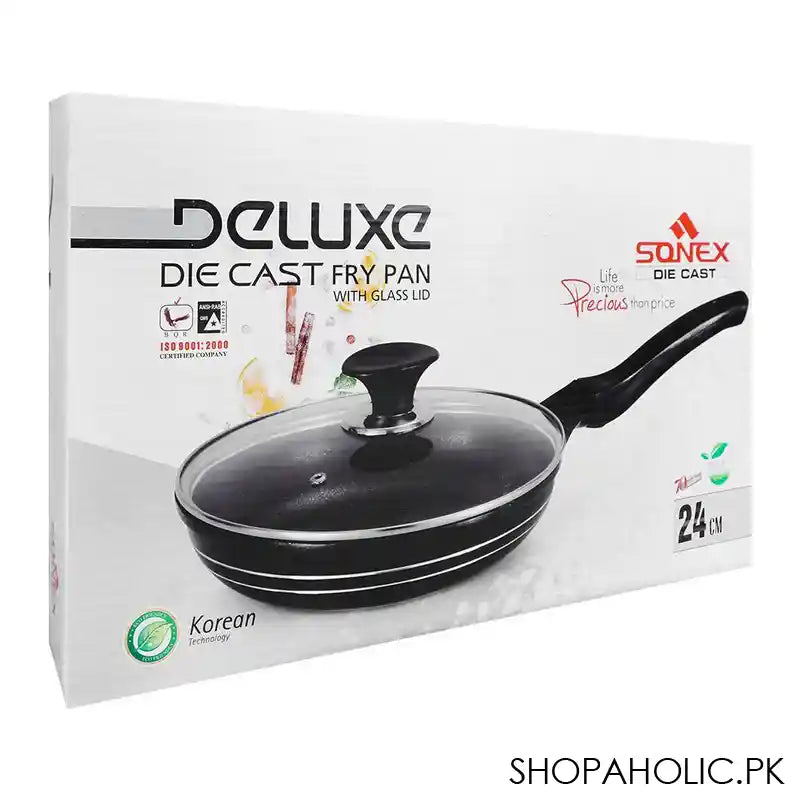 Sonex Deluxe Fry Pan With Glass LID, 26 cm, 53116 - Image 2