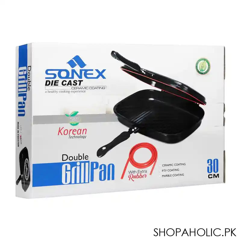 Sonex Die Cast Double Grill Pan, 30cm, 11.8 Inches, 52341 - Image 3