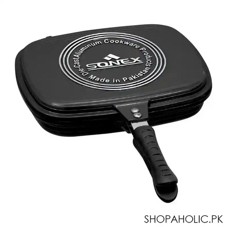 sonex die cast double grill pan, 36cm, 14.1 inches, 52342 main image