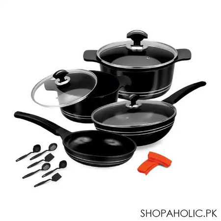 sonex glass lid deluxe plus die cast cooking set, 15 pieces, 53026 main image