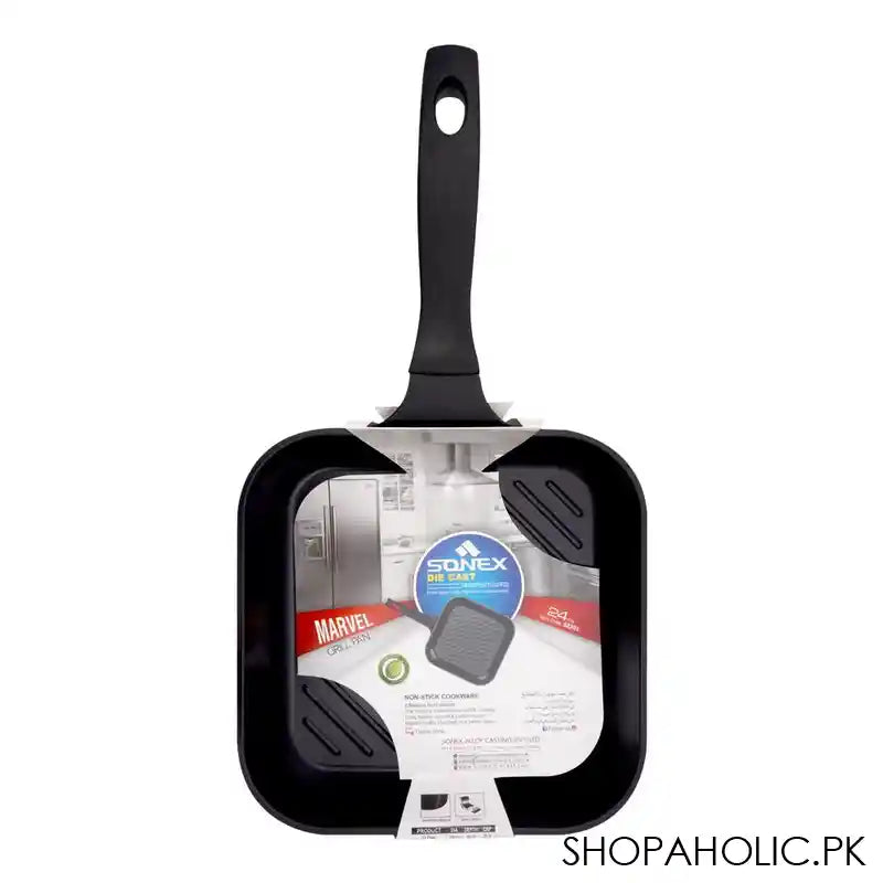 Sonex Marvel Die Cast Grill Pan, 24cm, 52303 - Image 4